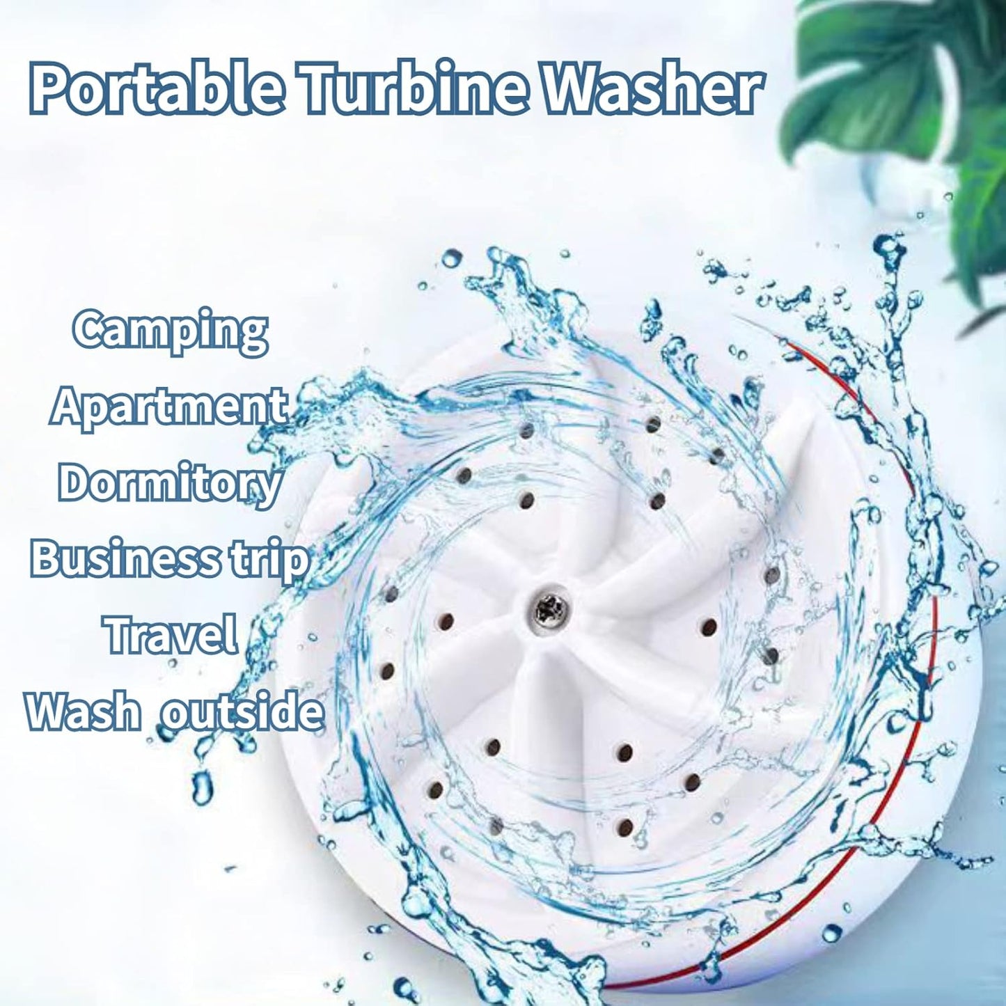 Mini Washing Machine Portable Washer for College Rooms, Travel Home Apartment Laundry, Small Turbine Washer with USB