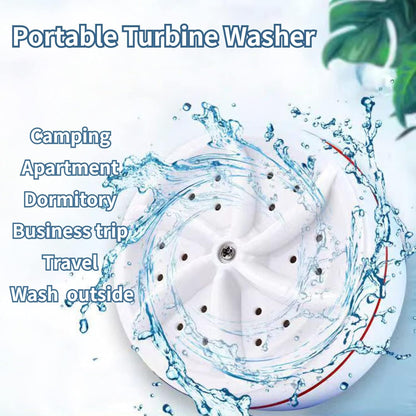 Mini Washing Machine Portable Washer for College Rooms, Travel Home Apartment Laundry, Small Turbine Washer with USB