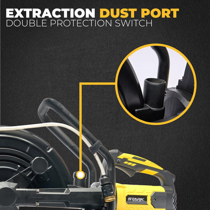 XtremepowerUS 3200W Electric 16" Circular Saw Concrete Saw Wet/Dry Concrete Cutter 20AMP With Water Line Attachment Wet Concrete Saw (Blade Included) Ideal for DIY House, Foundation