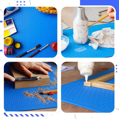 Breling 30"x20" Large Silicone Glue Mat, Thick 3.2mm, Heat Resistant Mat for Crafts, Projects, Tabletop - Easy to Clean Silicone Mats, Non-slip Surface - Rolls up for Convenient Storage