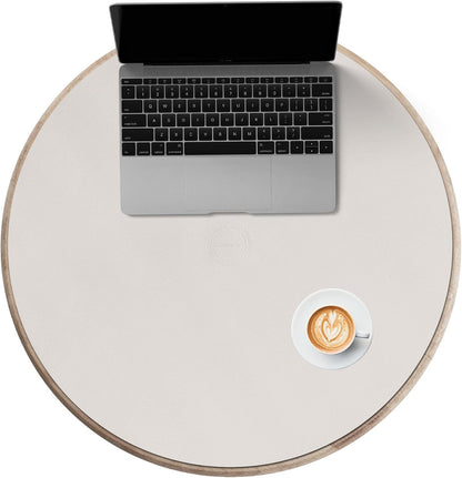 23.6 Inches CENNBIE Round Table Mat - Cork Table Pad Protector- Suitable as Side Dining Coffee Table Cover (Cream)
