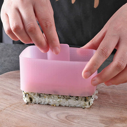 Musubi Maker Press, 2 Pack Rice Ball Mold, Rectangle Thousand Layer Sushi Maker Mold (Pink)