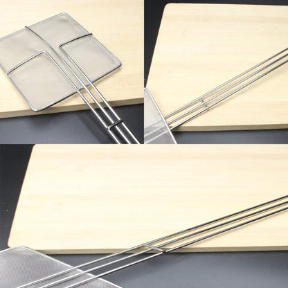 2PCS - Kitchen Spider Fryer Scoop Fry Skimmer Fryer Skimmer Frying Strainer for Cooking Deep Straining Spoon Ladle Oil Long Handle with Stainless Steel Tools Spoons for Deep Fryer Fine Mesh Strainer
