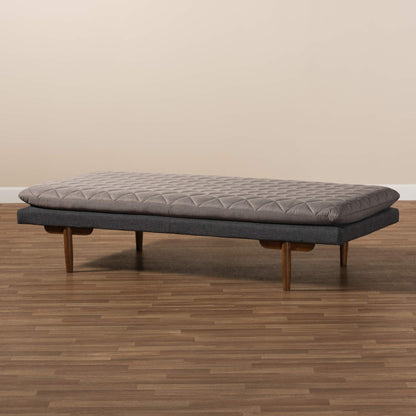 Baxton Studio Daybed, Single, Grey/Walnut