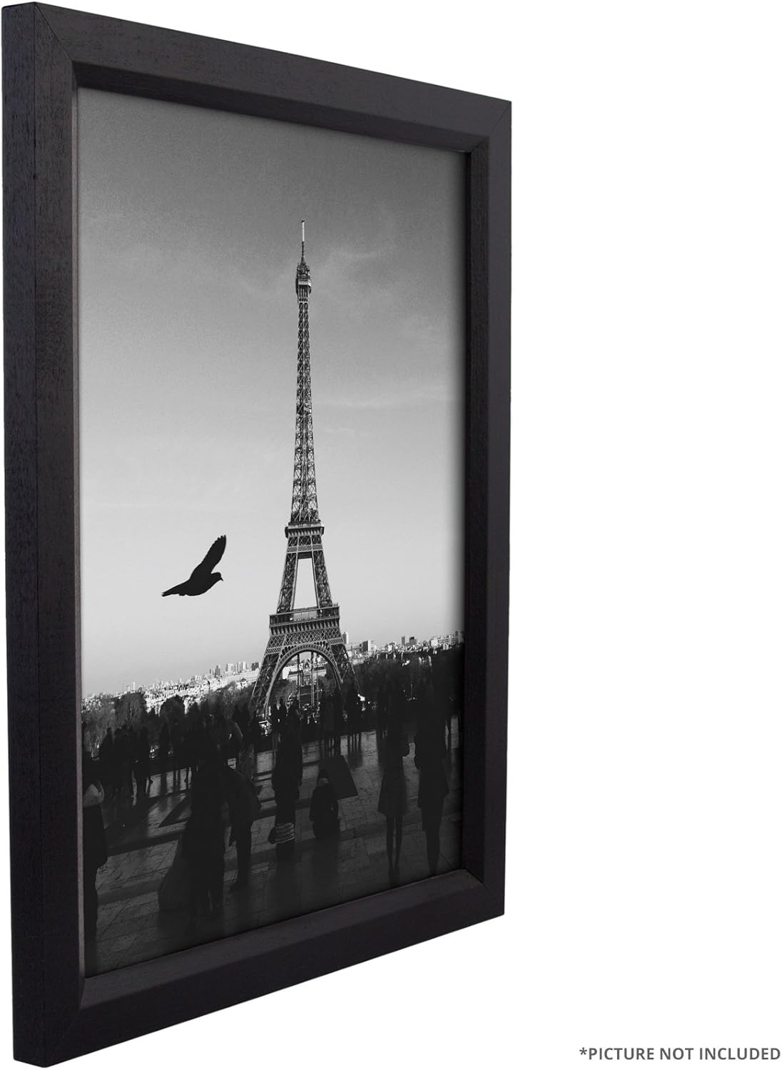 Craig Frames 7171610BK 8.5 x 11-Inch Picture/Poster Frame, Solid Black, Wood Grain Finish