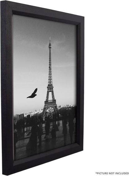 Craig Frames 7171610BK 8.5 x 11-Inch Picture/Poster Frame, Solid Black, Wood Grain Finish