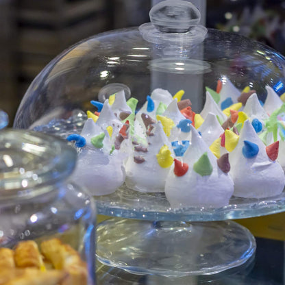 Plastic Cake Dome Cover Lid for Freshness and Display, 6 Inch Diameter Cake Display Stand