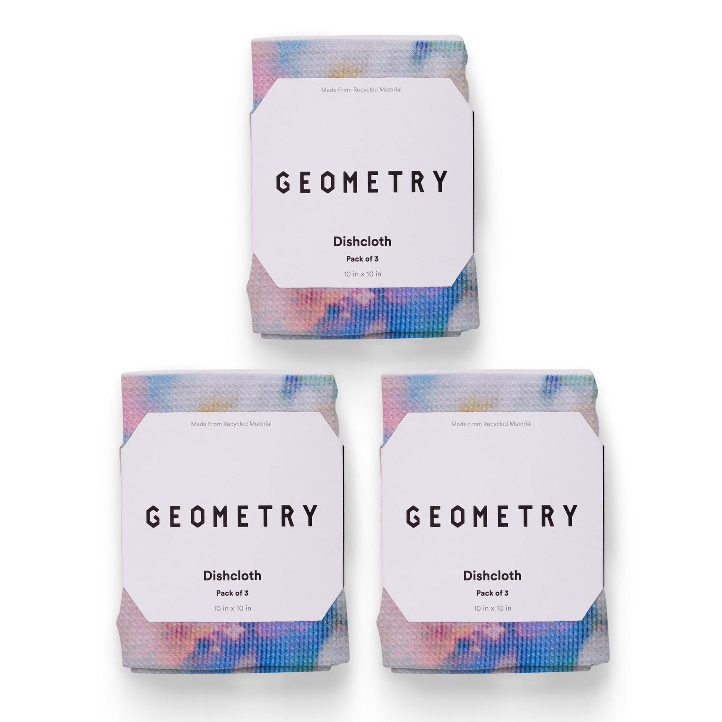 GEOMETRY Kitchen Dish Cloths - Spring & Summer Collection - Premium Dishcloths with Geoweave - Absorbent & Fast Drying Kitchen Towels - Soft Floral, 10" x 10" - 3-Pack