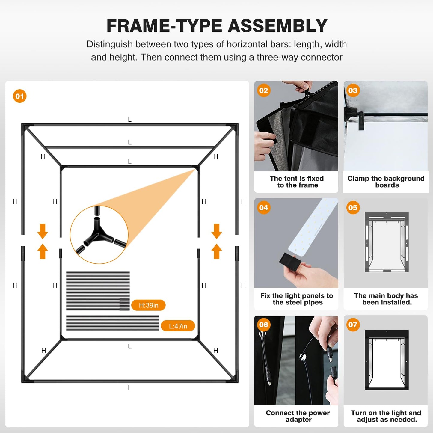 Professional Photography Studio LED Dimmable Large Shooting Tent 47x39x78 ZKEEZM Large Lightbox Photo Video Continuous Lighting Cube Shooting Tent Kit Soft Box with 3Colours Backdrops and Carrying Bag
