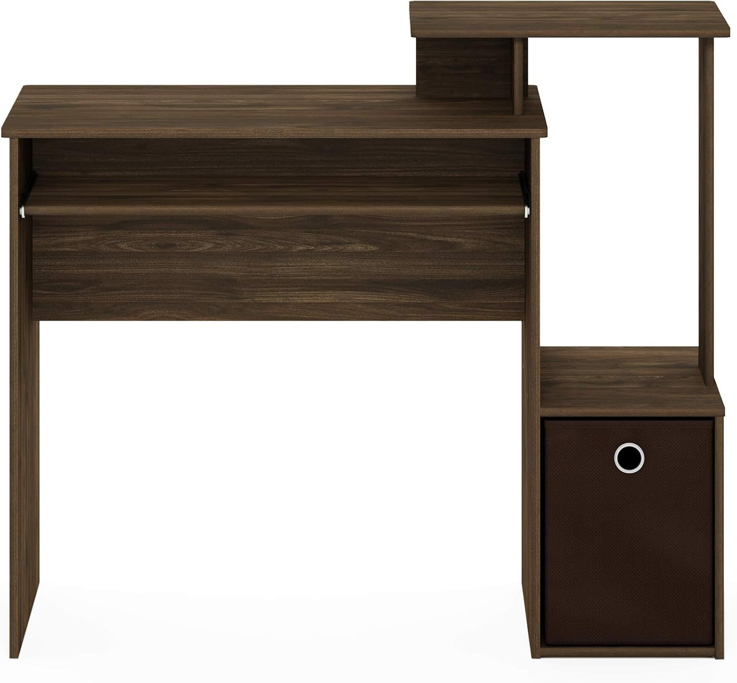 Furinno Econ Multipurpose Home Office Computer Writing Desk - Columbia Walnut/Dark Brown, 15.8"D x 39.4"W x 34.09"H