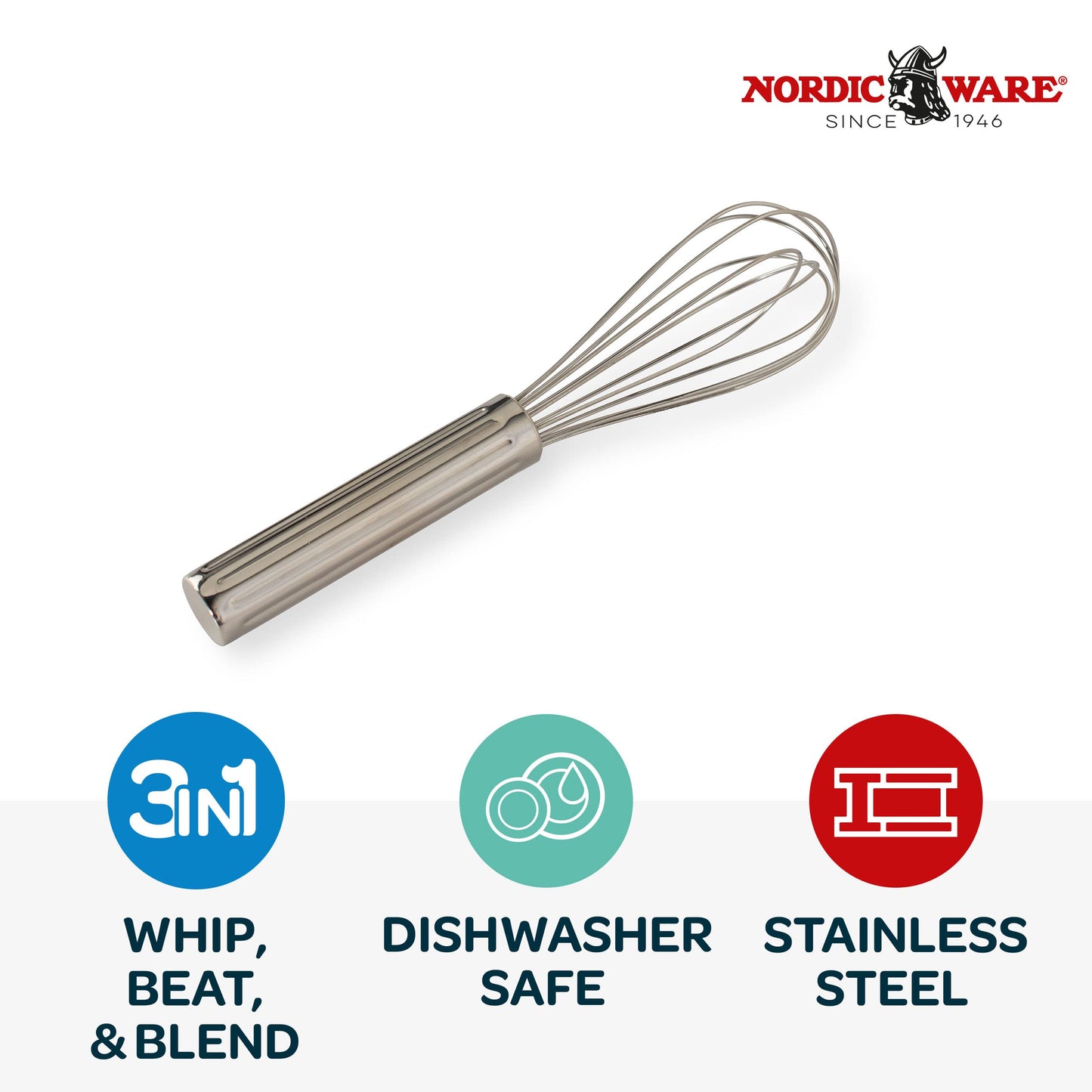 Nordic Ware Small Whisk, 7-Inch, Stainless Steel