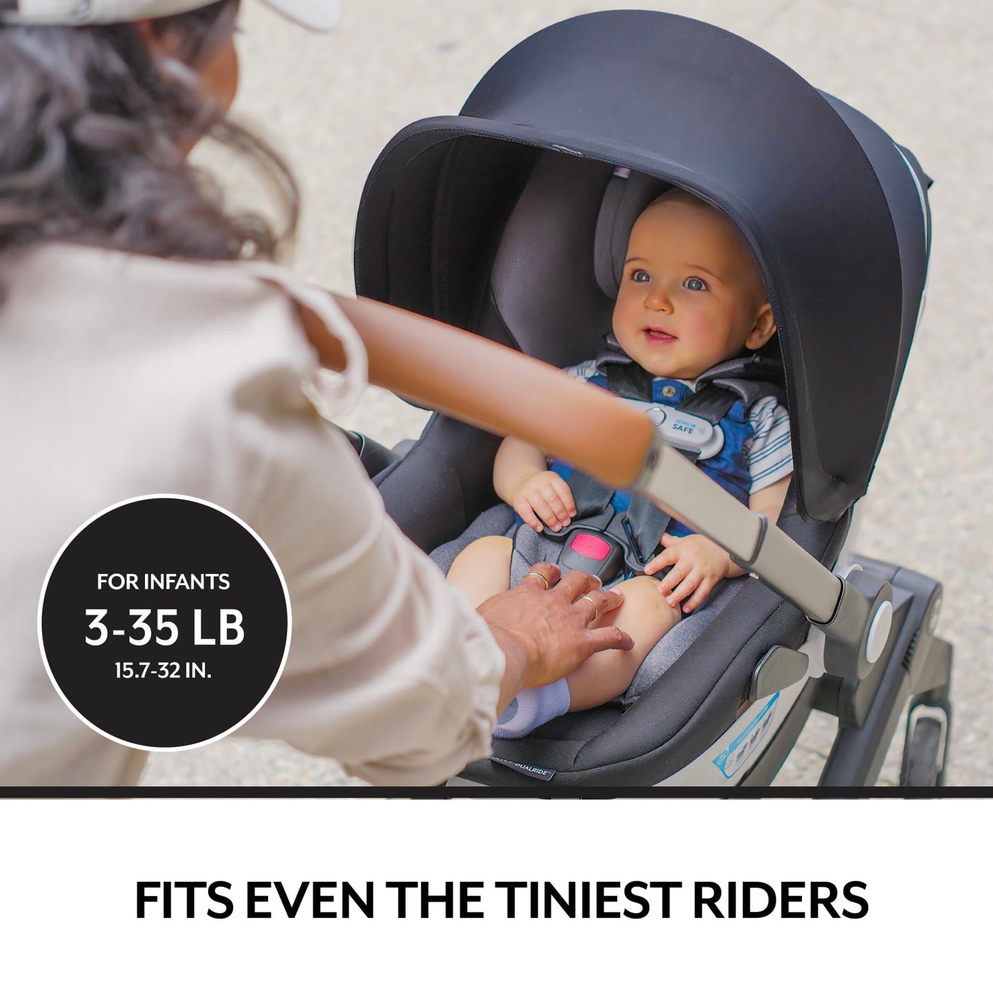 Evenflo Gold Shyft DualRide with Carryall Storage Infant Car Seat and Stroller Combo (Onyx Black)