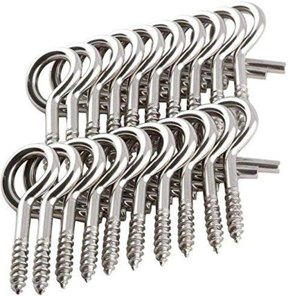 Hangman 20 Piece Christmas Lights Hanger Hooks - Stainless Steel (QH-20)