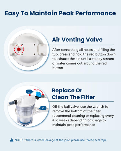 BAOSHISHAN Cold Plunge Water Filter Kit for Ice Bath Tub & Chiller Systems