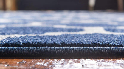 Unique Loom Trellis Collection Area Rug - Philadelphia (10' x 14' 1" Rectangle Dark Blue/Navy Blue)