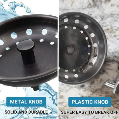 LXLOTUS 3-1/2 Inch Matte Black Kitchen Sink Drain Kit - Complete Black Kitchen Drain Assembly - Black Stainless Steel Strainer Basket Included - Fits 3.5" Standard Kitchen Sink
