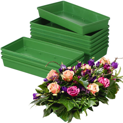 Garneck 10pcs Floral Foam Tray Plastic Foam Trays for Flower Arrangements Wedding Party Decoration Supplies