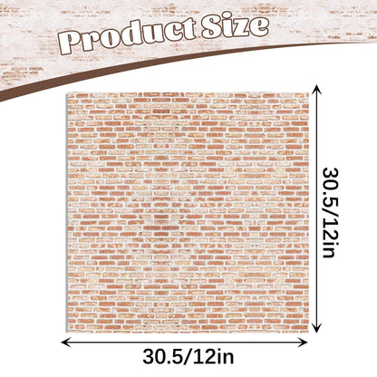 24 Sheets Scrapbook Paper Double Sided Weathered Brick Wall Pattern Decorative Craft Paper for Industrial Card Making, Junk Journal, Urban Art and Photo Decor (Brick Wall Texture, 12x12 Inches)
