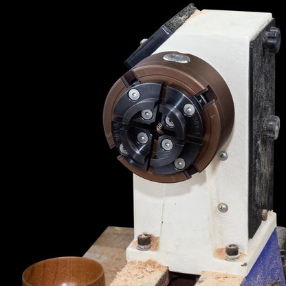 SIIIXS 4 Inch Wood Lathe Chuck Set 1"X8TPI Thread & 3/4"X16TPI Adapter, Self-Centering 4 Jaw Wood Turning Chuck