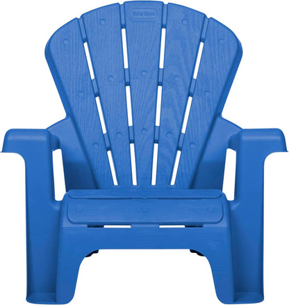 4 Pack Set Little Tikes Kids Garden Chair in Blue, Outdoor Toddler Activity Adirondack Chairs for Picnic, Garden