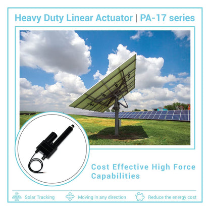 Progressive Automations 12V High Force Linear Actuator - 4 inches Stroke, 2000 lbs Force, Industrial, Heavy Duty Linear Actuator with IP65 Protection for Agriculture Automotive Industry, PA-17