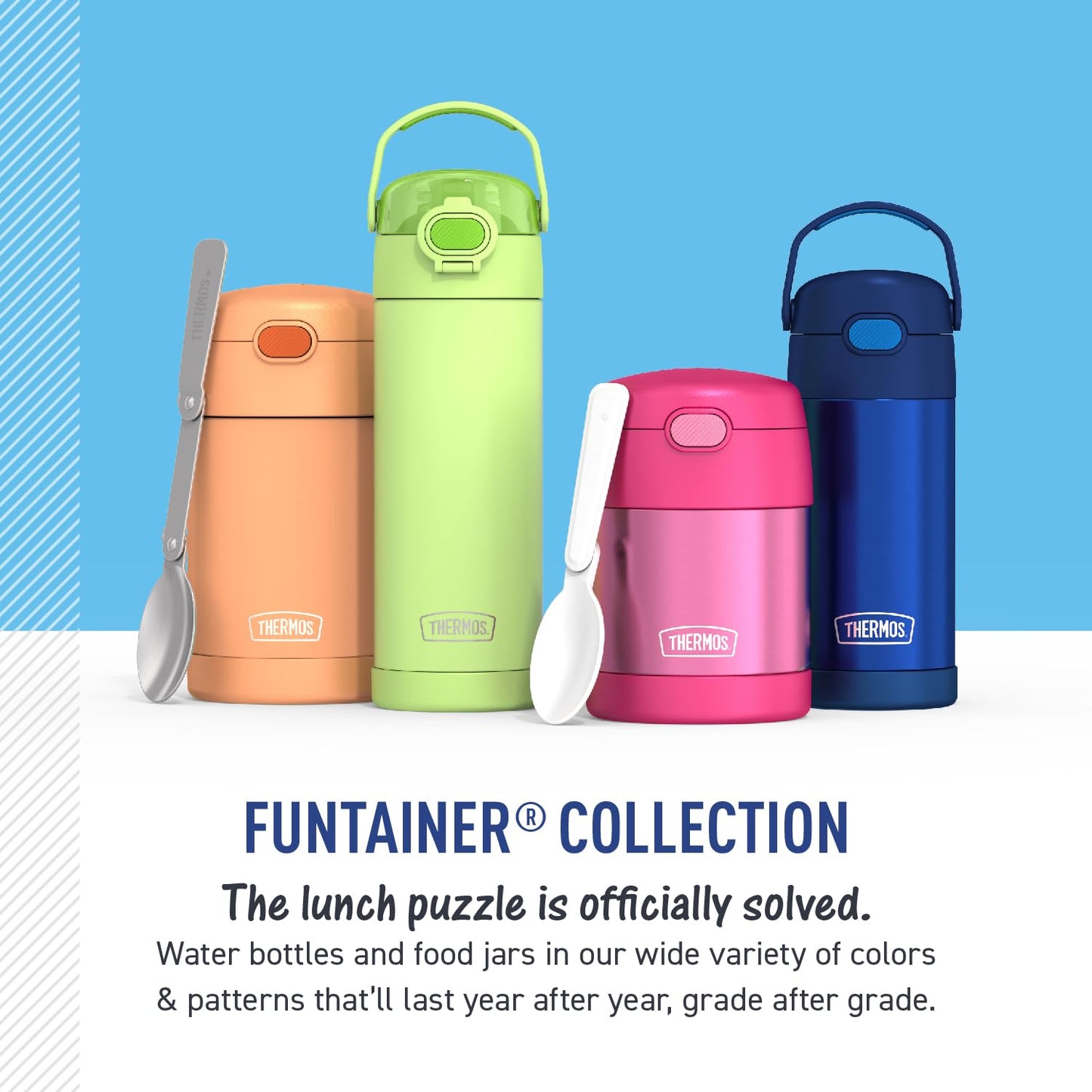 THERMOS FUNTAINER Water Bottle with Straw - 12 Ounce - Kids Stainless Steel Vacuum Insulated Water Bottle with Lid, Paw Patrol