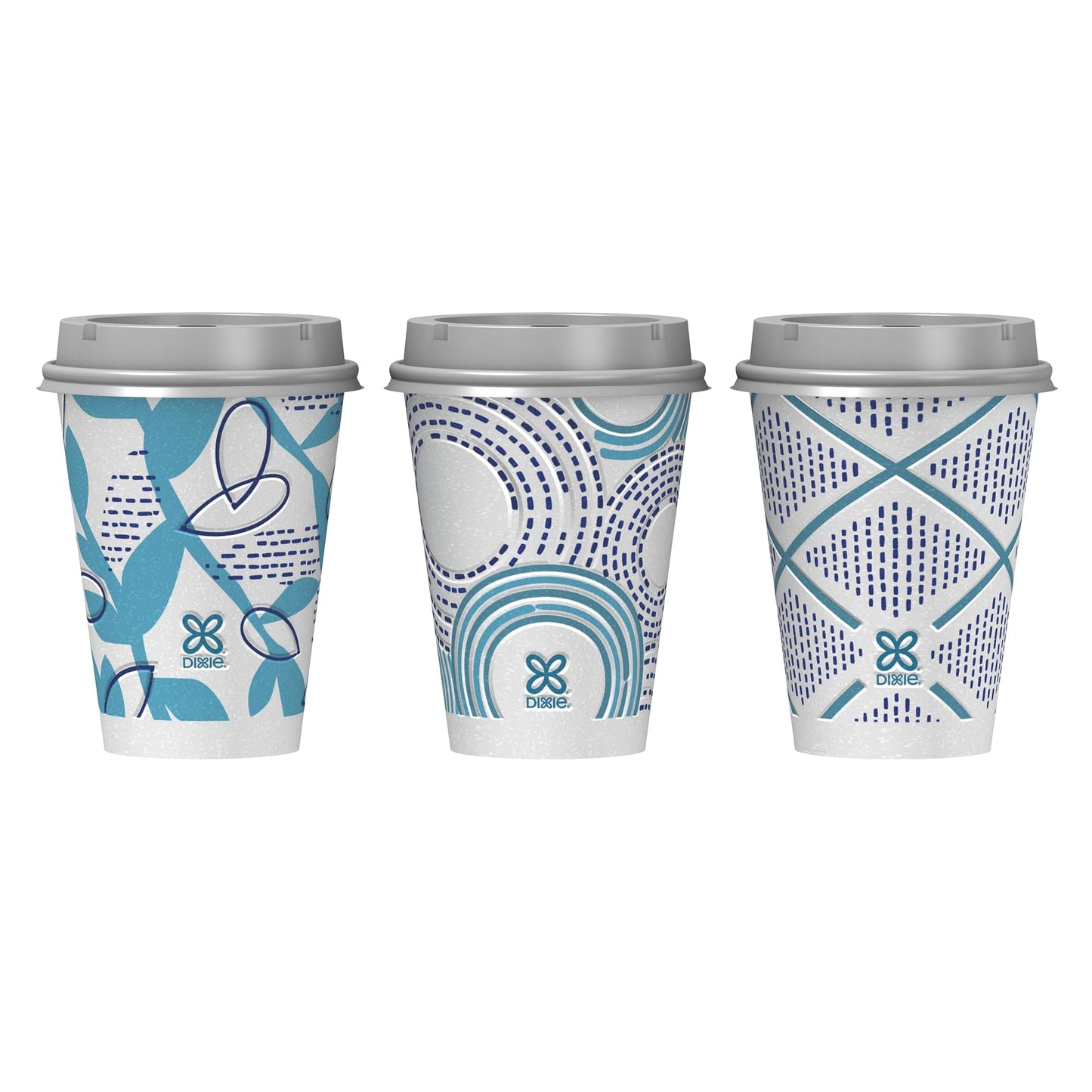 Dixie To Go Paper Coffee Cups With Lids, 12 oz, 156 Count (6 packs of 26 cups), Disposable Insulated Paper Cups for On-The-Go Hot or Cold Beverages