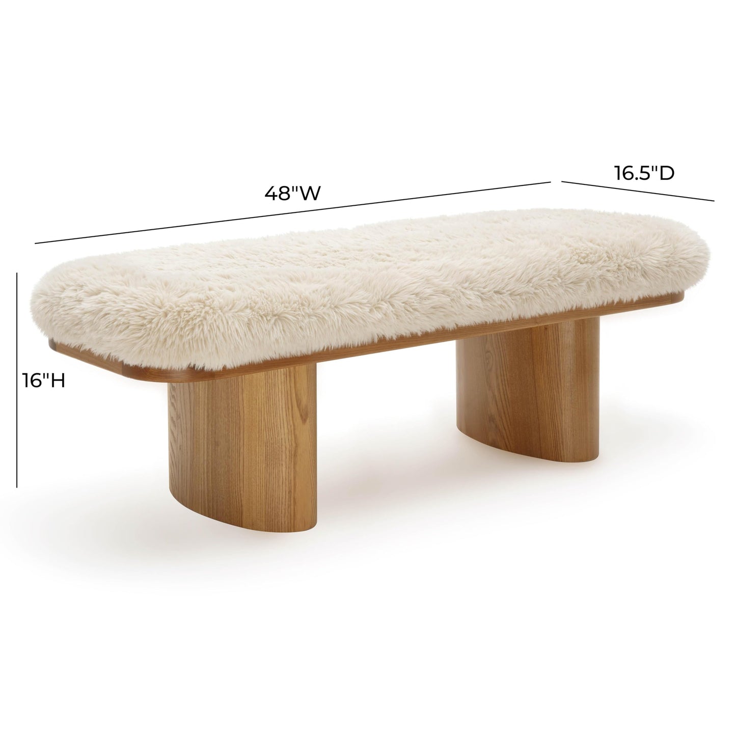 First of a Kind Bench in Natural Ash Wood