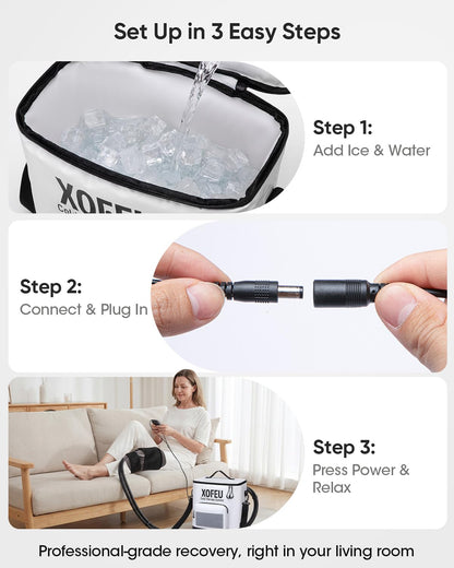Ice Machine for Knee After Surgery, Program Timer Cold Therapy for Knee Replacement, FSA Eligible HSA, 19Qt Cryotherapy System for ACL, TKR & Sports Training Recovery, Pain Relief, Reduce Swelling