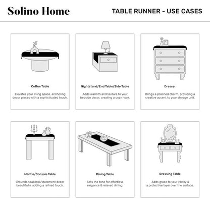 Solino Home Linen Table Runner 108 Inches Long - 100% Pure Linen Natural and White Dining Table Runner 14 x 108 Inch for Spring, Summer, Mothers Day - Contempo