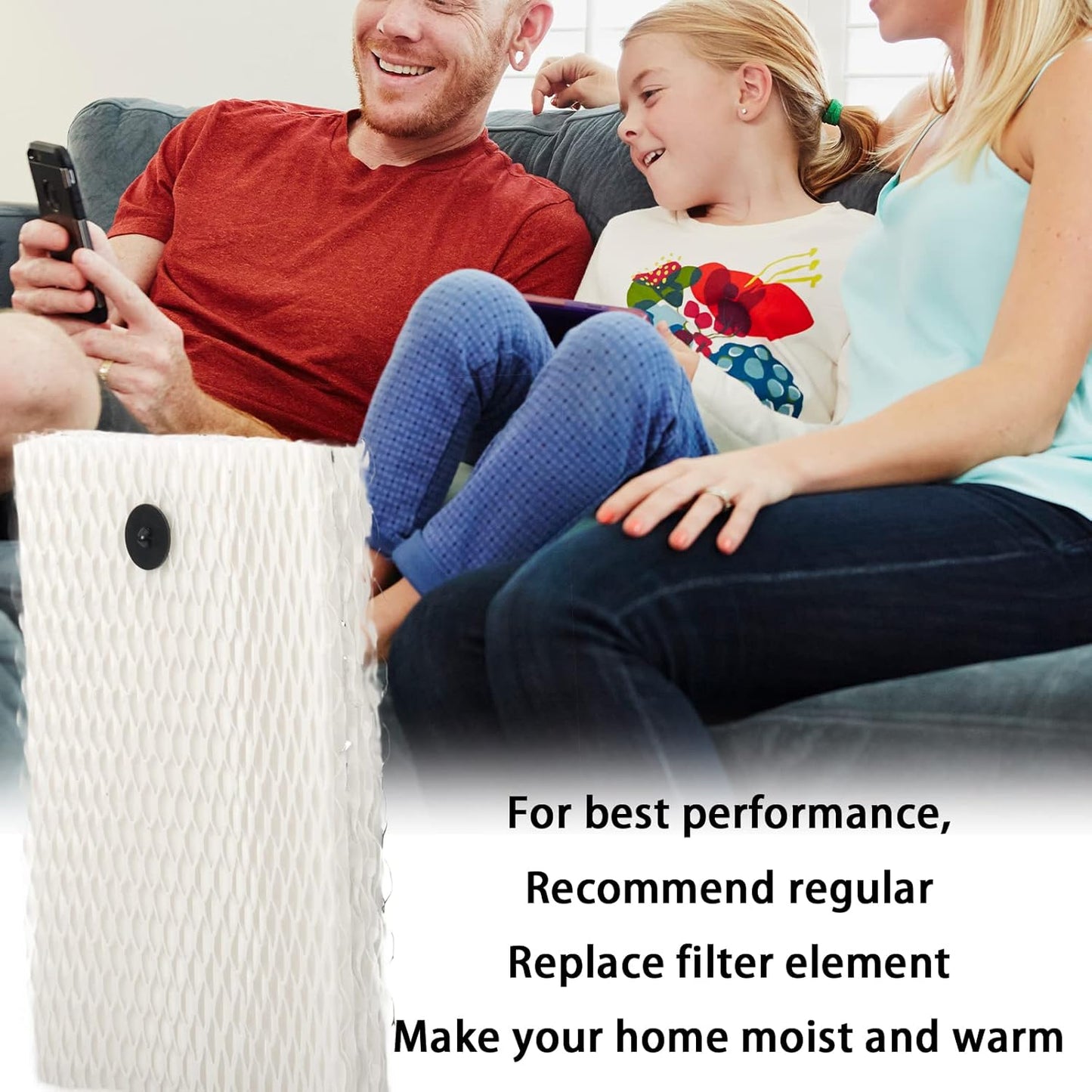 HIFROM 4Pack Replacement Humidifier Wick Filter HWF100, Compatible with Holmes HM4600 HM6000 HM6005 HM7203 HM7204