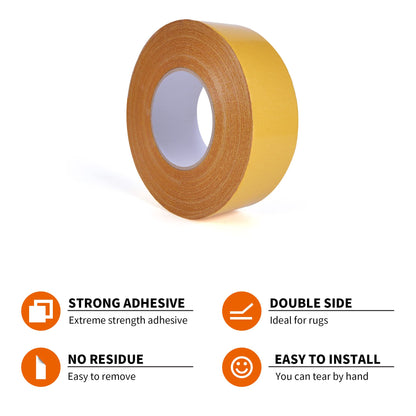 TAPEBEAR Heavy-Duty Double Side Carpet Tape, Carpet Tape for Rug, Wood, Floor, Residue-Free Rug Tape, Multipurpose Gripper Non Slip Tape, 4inch X 40yard