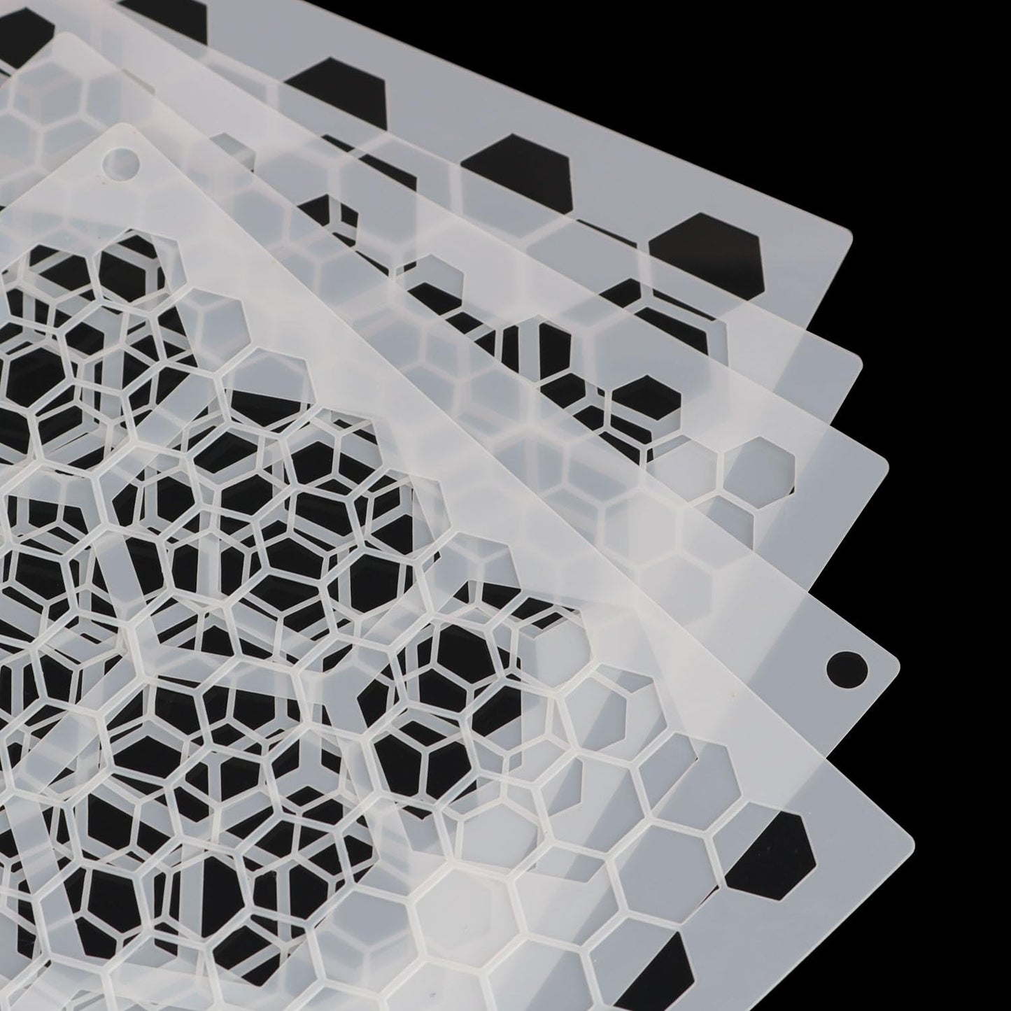 XGNG 10PCS Honeycomb Stencils Large Small Honeycomb Hexagon Stencil Drawing Template Bee Stencils for Painting on Wood Cookies Wall Canvas DIY Crafts Furniture