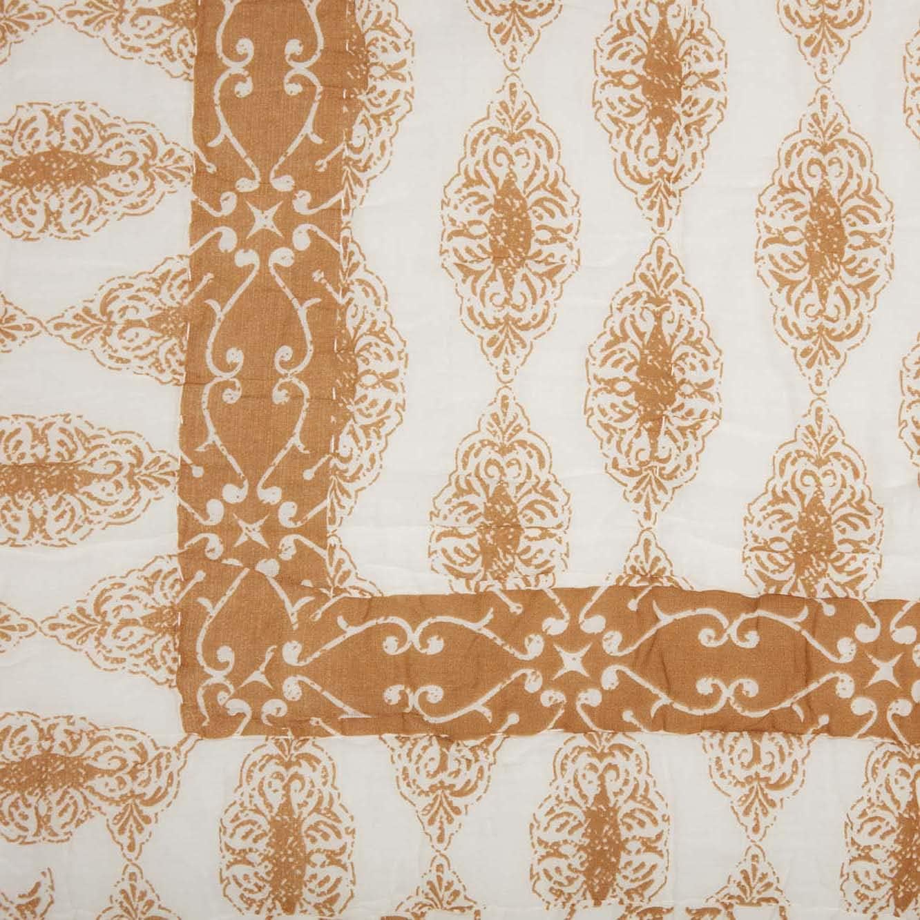 VHC Brands Avani Gold Boho Farmhouse Bedroom Decor - Standard Sham 21x28 for Stylish Home Decor