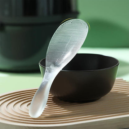 H&Zebrabro 2 Pcs Japanese Style Rice Paddle, Food-grade Non Stick Rice Scooper Spoon, Heat Resistant Rice Spoon Paddle for Rice Cooker, Dishwasher Safe (Transparent), 8 inches