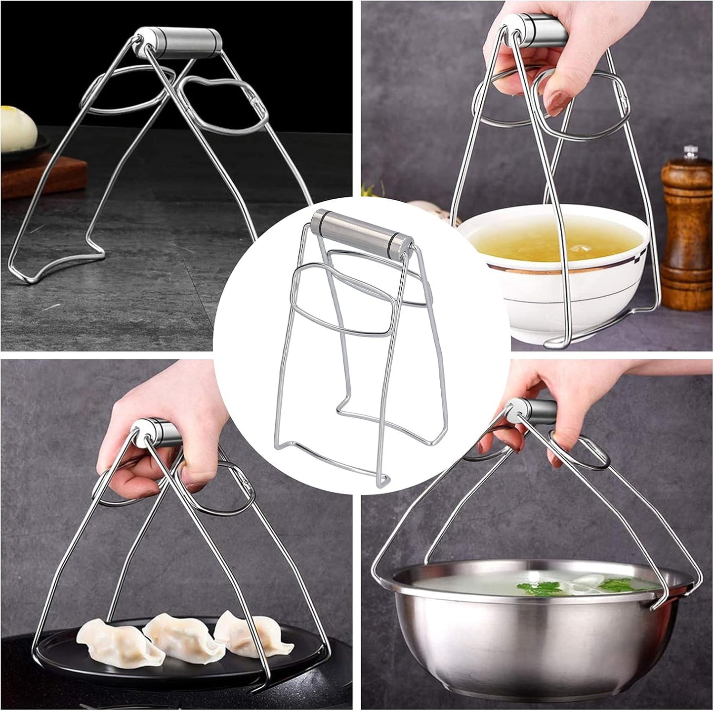 Hot Plate Tongs, Bowl Clip Dish Gripper with Strong Grip for Kitchen, Home, and Restaurant Use
