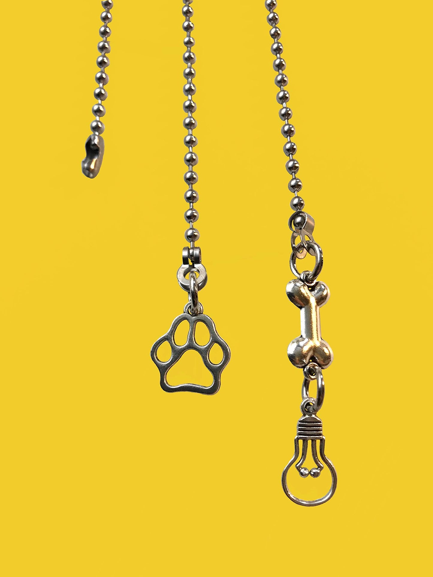Paw Print Dog Bone Light Fan Pull Chain Ball Chain Extender Replacement