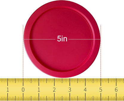 Replacement Lid for Pyrex 5" Storage Plastic Cover for 2 Cup Bowl Dish 7200-PC Red (10-Pack)