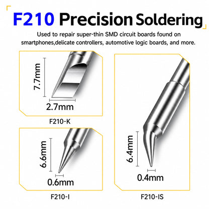 FNIRSI DWS-200 200W Precision Digital Soldering Station Kit, with 3 F210 & 6 F245 Soldering Iron Tips and 2 Helping Hands, Temp Value & Curve Mode, 3 Temperature Storage, Full-Color Display