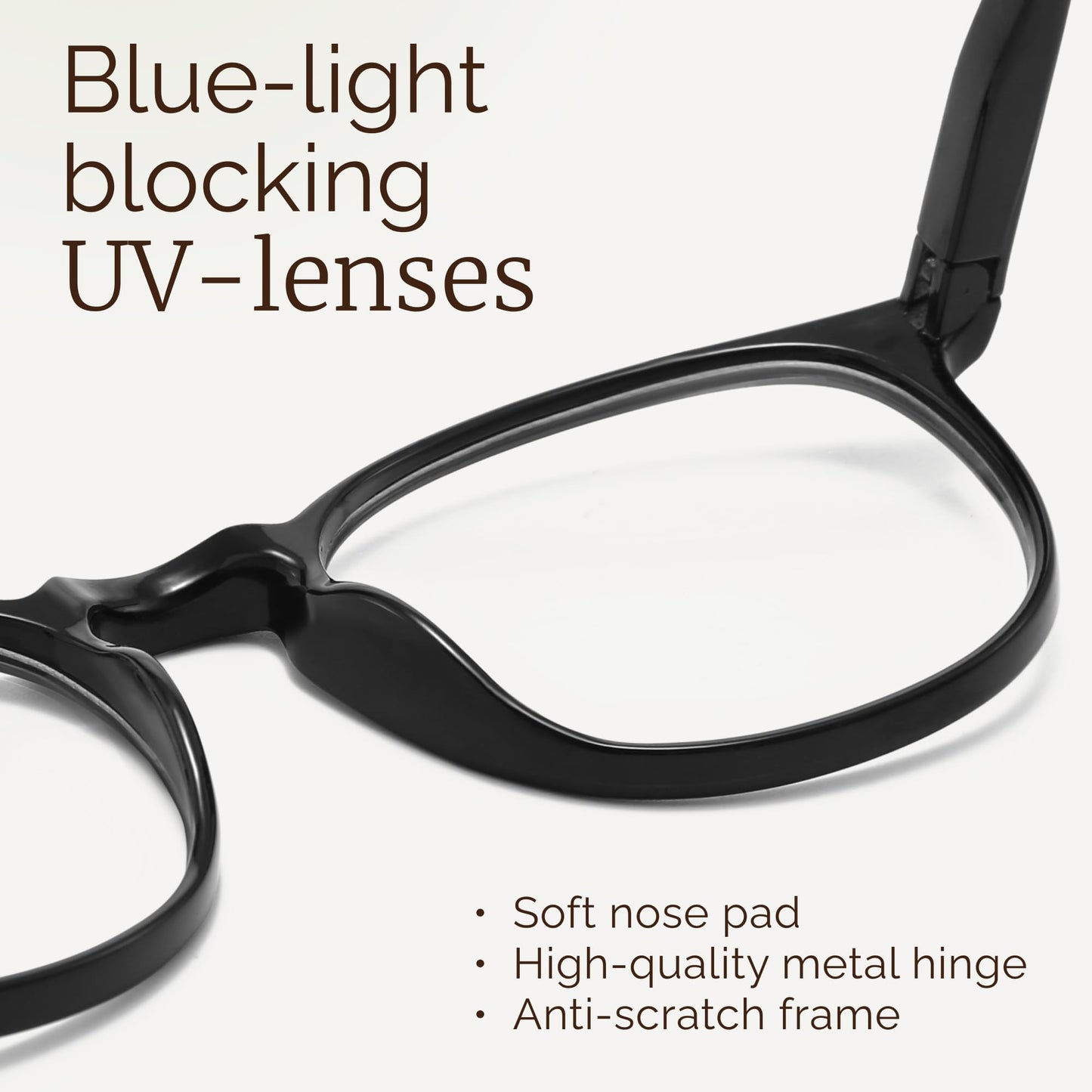 IBOANN Blue Light Glasses for Woman/Men, Fashion Blue Light Glasses Men, Fake Glasses for Computer Eye Strain