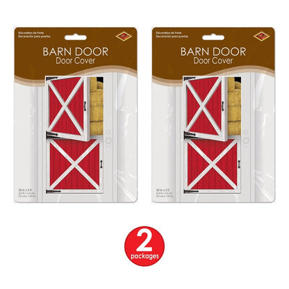 Beistle 2 Piece Plastic Western Barn Door Decorations For Farm Theme Birthday Party Supplies, Celebrating With You Since 1900