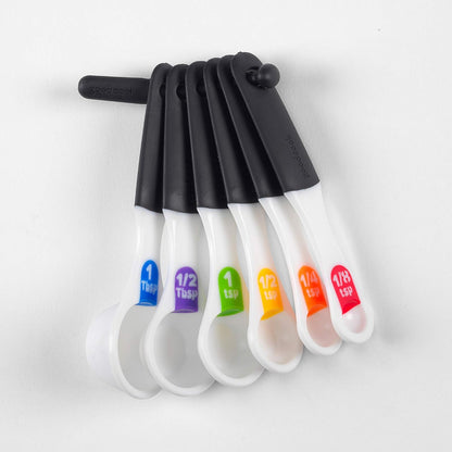 Good Cook Touch 6 Piece Measuring Spoon Set - White