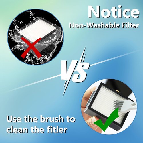 Improvedhand Replacement Filters for iRobot Roomba E, I & J Series - 6 Pack High Efficiency with Cleaning Brush