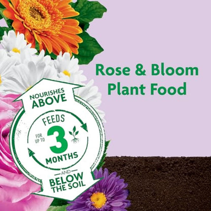 Miracle-Gro Shake 'n Feed Rose & Bloom Plant Food - Long-Lasting Granular Fertilizer for Flowers - 4.5 lbs