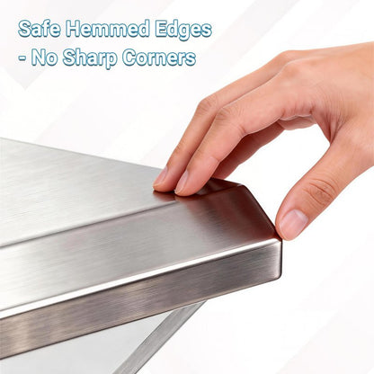 Toriexon Stainless Steel Shelf 12" x 48" - 2 Pack, 350LBS Wall Mounted Commercial Stainless Steel Shelves, Stable Stainless Wall Shelf for Kitchen, Bar, Restaurant and Garage