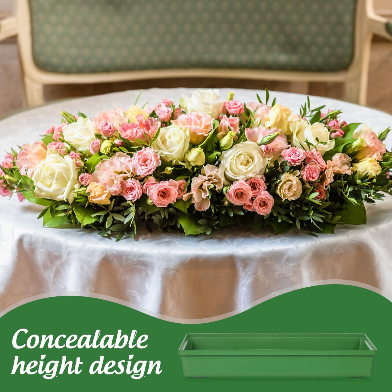 Garneck 10pcs Floral Foam Tray Plastic Foam Trays for Flower Arrangements Wedding Party Decoration Supplies