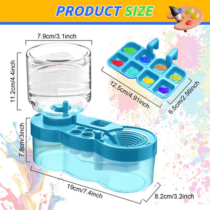 JEChrochen 2026 Upgraded Paint Brush Cleaner Tool,Brush Rinser Cup Painting Running Water Circulation Art Supplies for Acrylic,Watercolor and Water Based Creative Gift for Adult Artist Beginners Kids