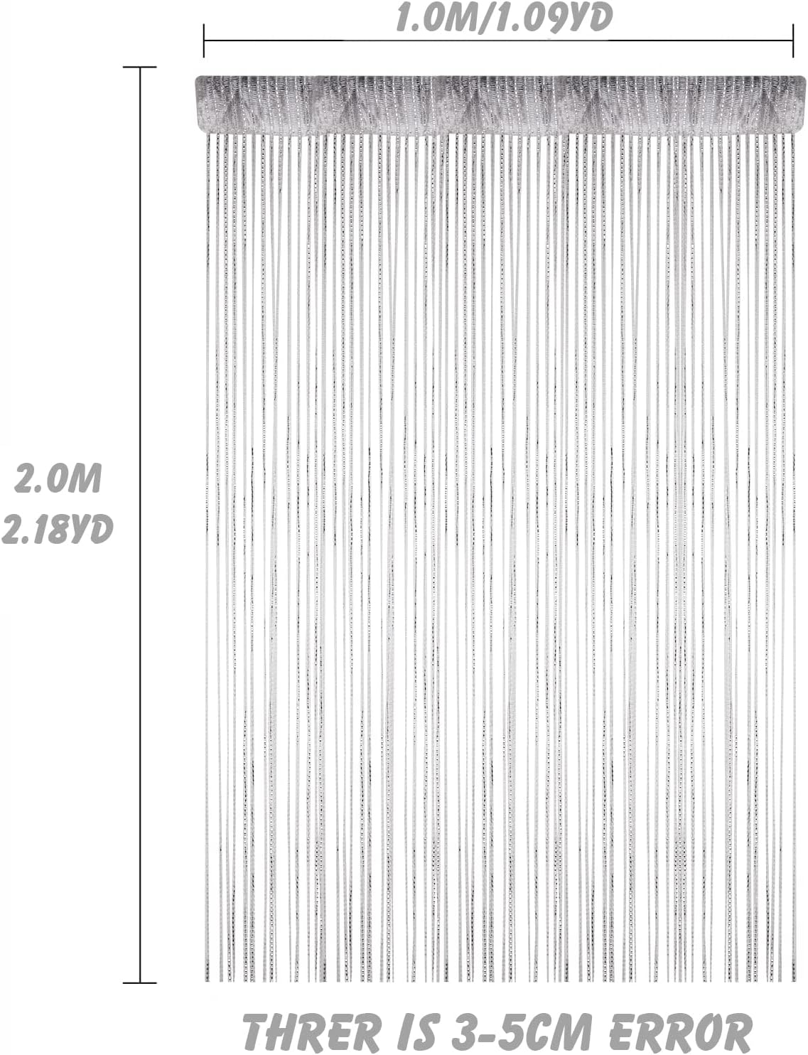 Door String Curtain, Wall Panel Fringe Window Room Divider Blind, Decorative Tassel Screen for Home, Wedding