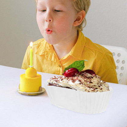 1000 Pcs Boat Shape Paper Cups - Small Oval Cake Baking Cups, Loaf Bread Liners, Cupcake Liners for Muffins and Snacks