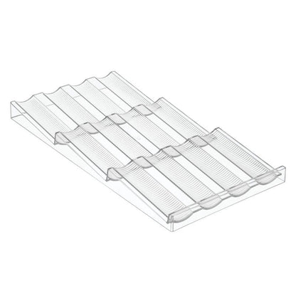 iDesign Linus Spice Rack, Drawer Organizer for Kitchen Storage - Clear